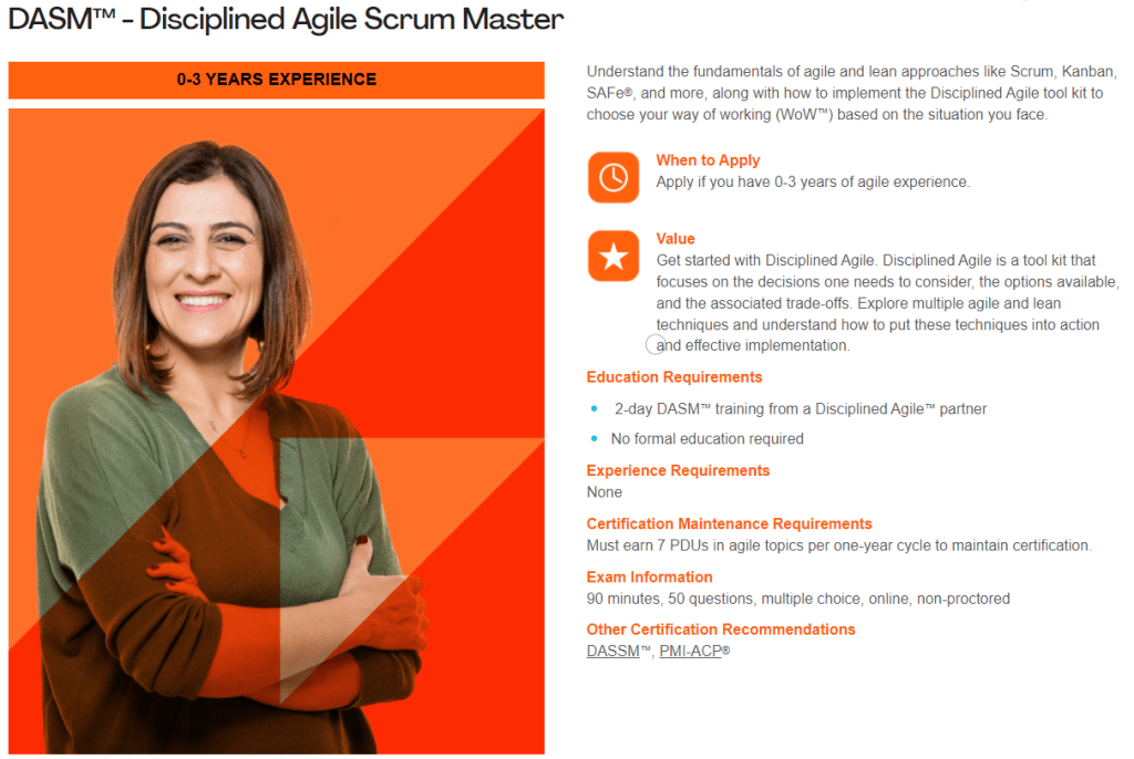 PMI Disciplined Agile Scrum Master (DASM) Certification Information