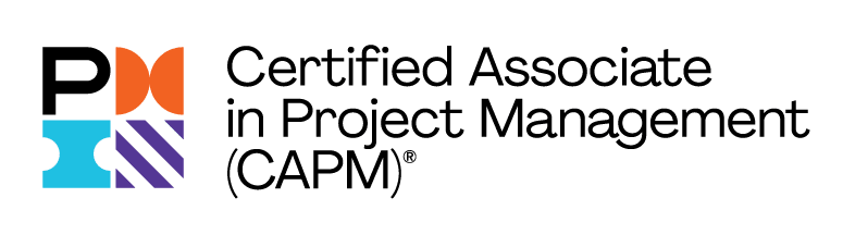 The Project Management Institute's Certified Associate in Project Management, or CAPM symbol logo